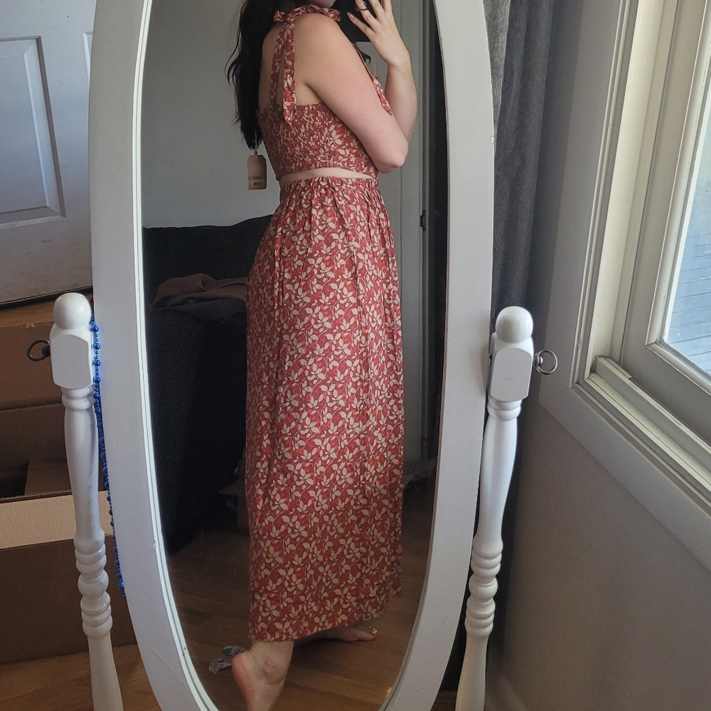 NATURAL LIFE Rust Floral Maxi Dress - Picture 4 of 4